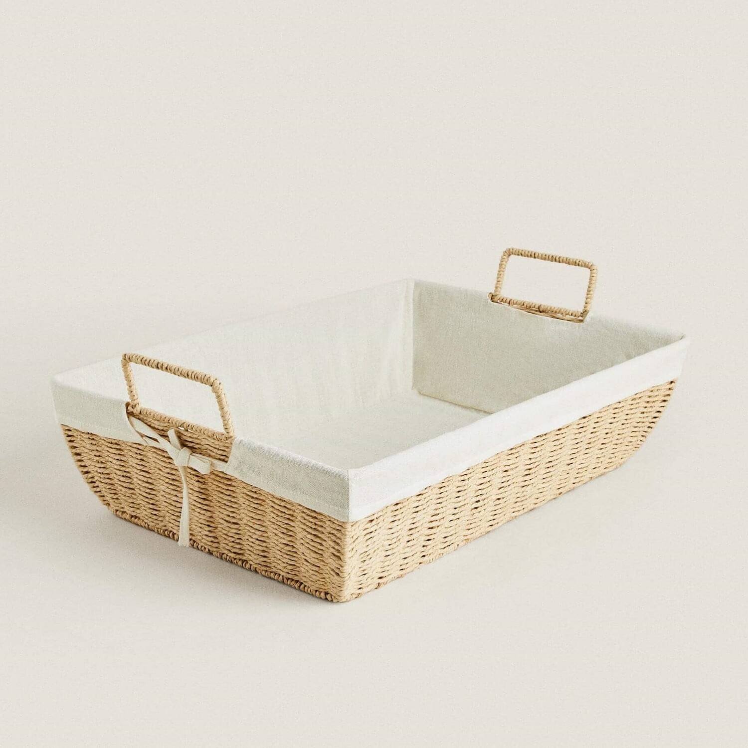 Корзина для белья Zara Home With Fabric Lining, бежевый — фото 2