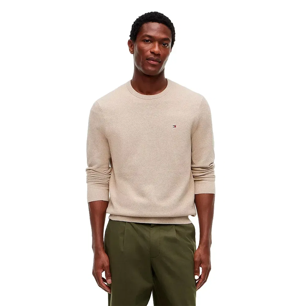 Мужской свитер с фактурной вязкой Tommy hilfiger, Beige