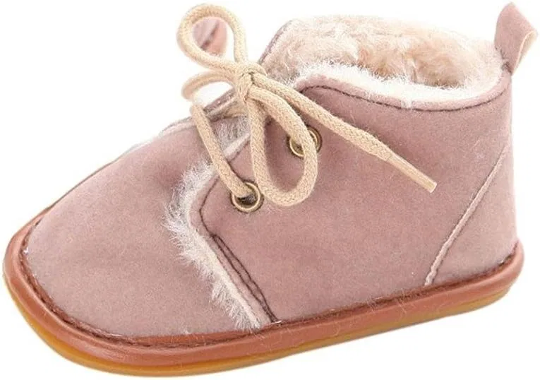 Детские зимние кроссовки для девочек с нескользящей подошвой L-Peach, Brown