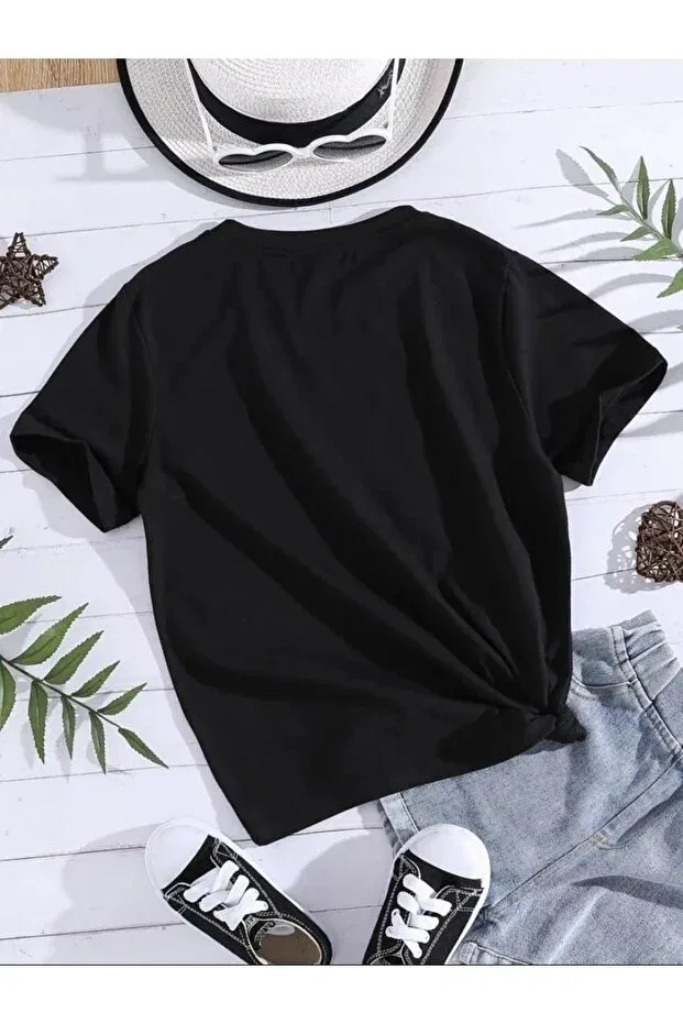 Детская футболка с принтом Loungewear Keywest, Black — фото 2