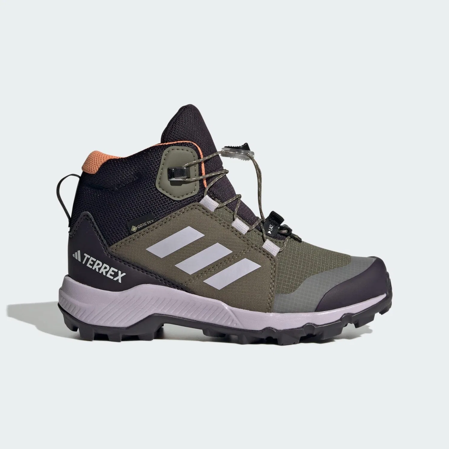 Детские водонепроницаемые ботинки для ходьбы Organizer Mid GORE-TEX Adidas, Khakibeige Silber Beige — фото 2