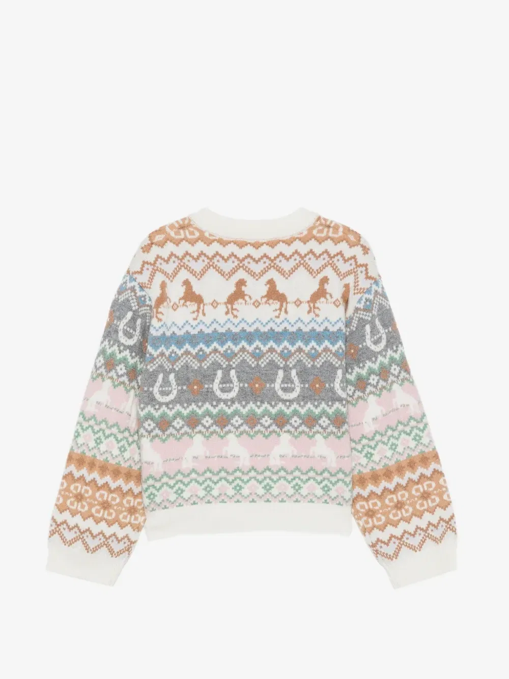 Свитер Fair Isle Stella McCartney Kids, бежевый — фото 2