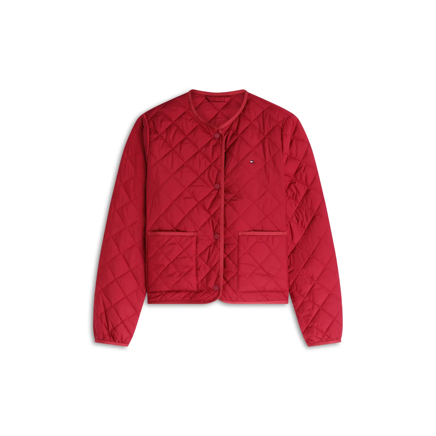 Женская стеганая куртка средней длины Tommy Hilfiger, Liberty Red — фото 4