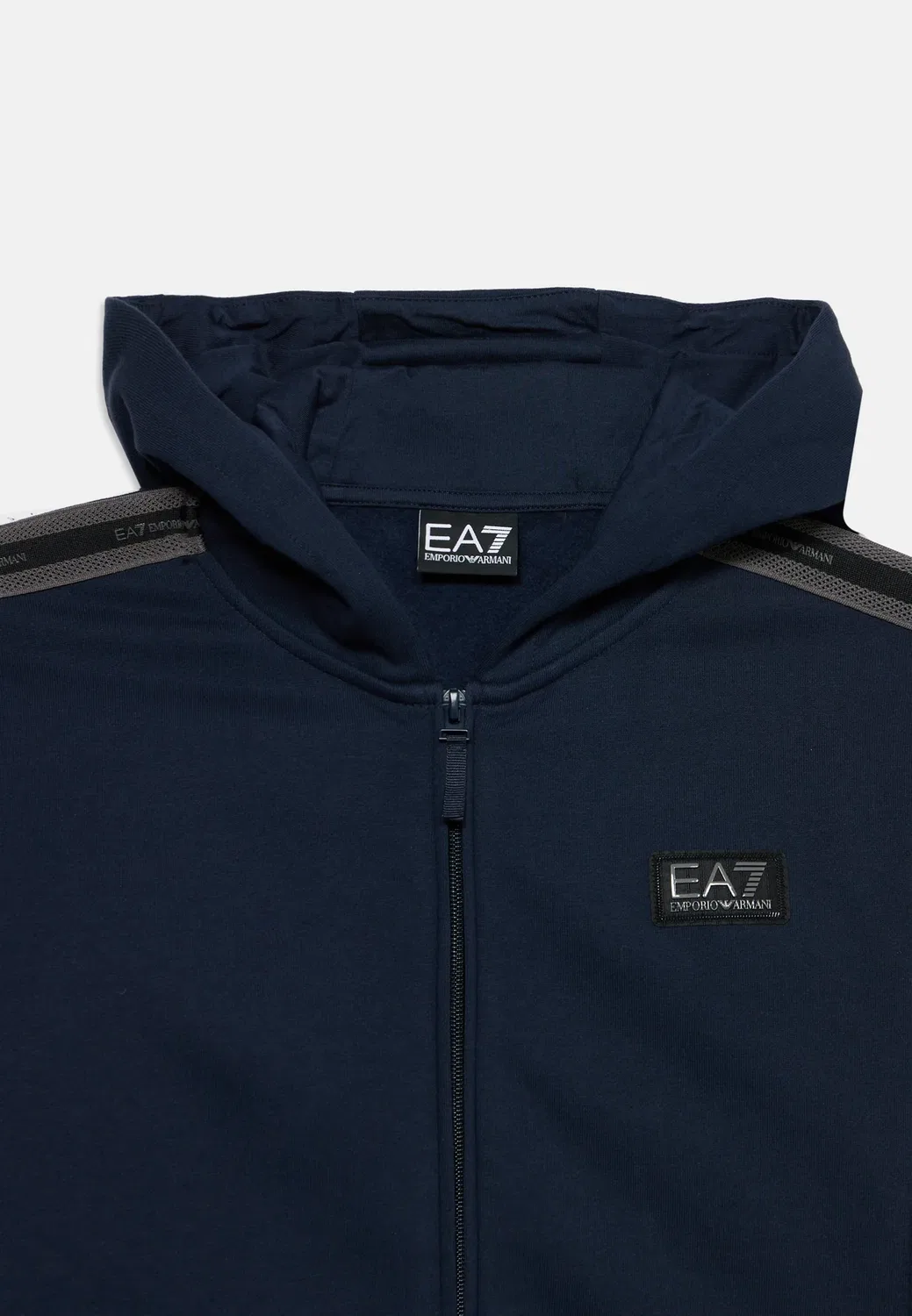 Толстовка унисекс с логотипом поезда - на молнии Ea7 Emporio Armani, Dark Blue — фото 3