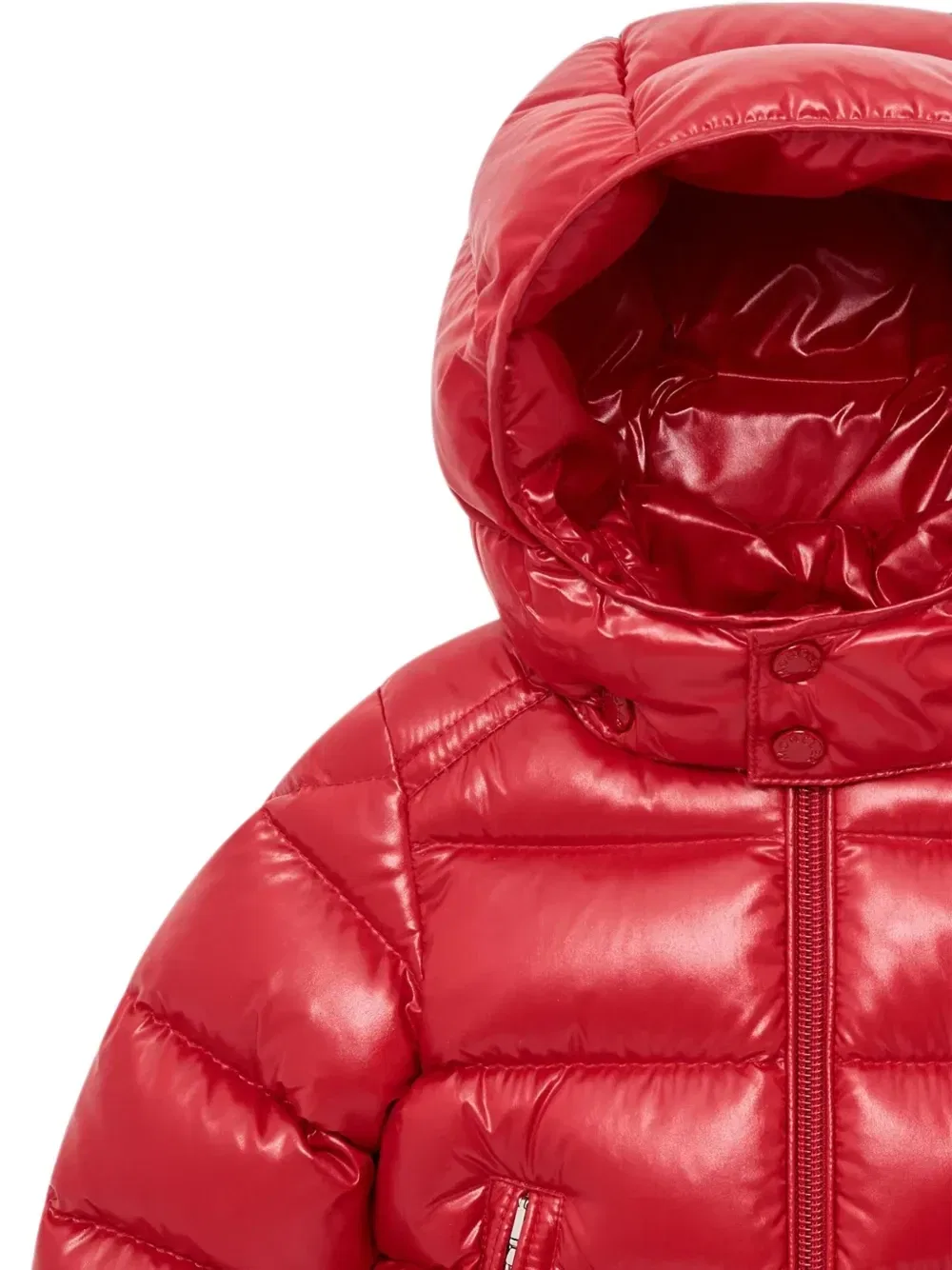 Набивная куртка с капюшоном Maya Moncler Enfant, красный — фото 3