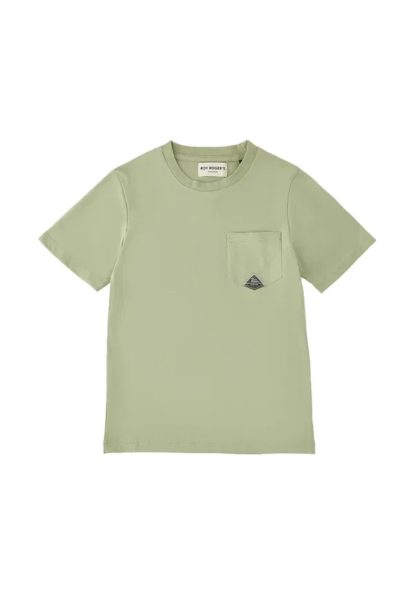 Футболка хлопковая Basic t-shirt Roy Rogers, tea green, зеленый