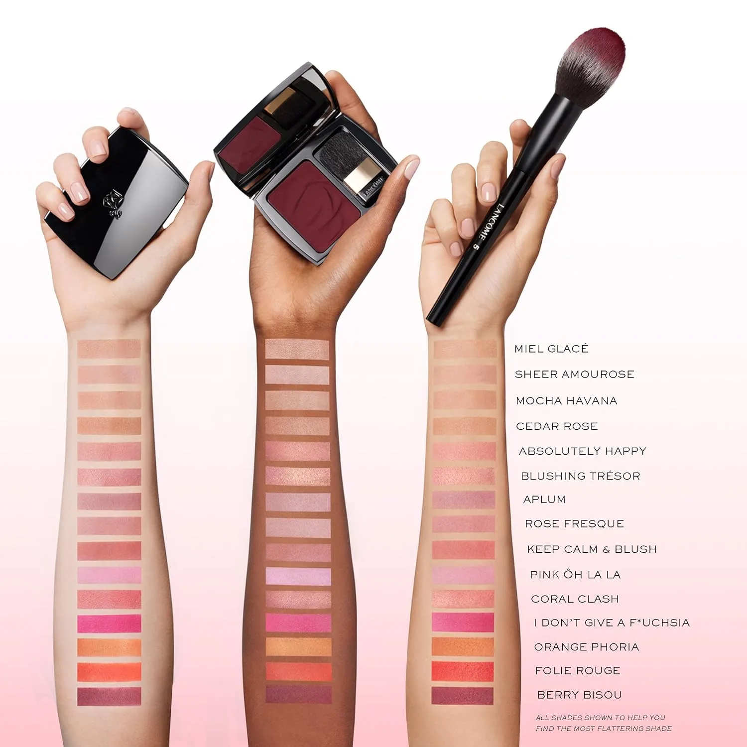 Румяна Lancôme Blush Subtil Blush - Шелковистая пудра для макияжа без масла - Стойкие румяна для лица, 1000 Berry Bisou — фото 4