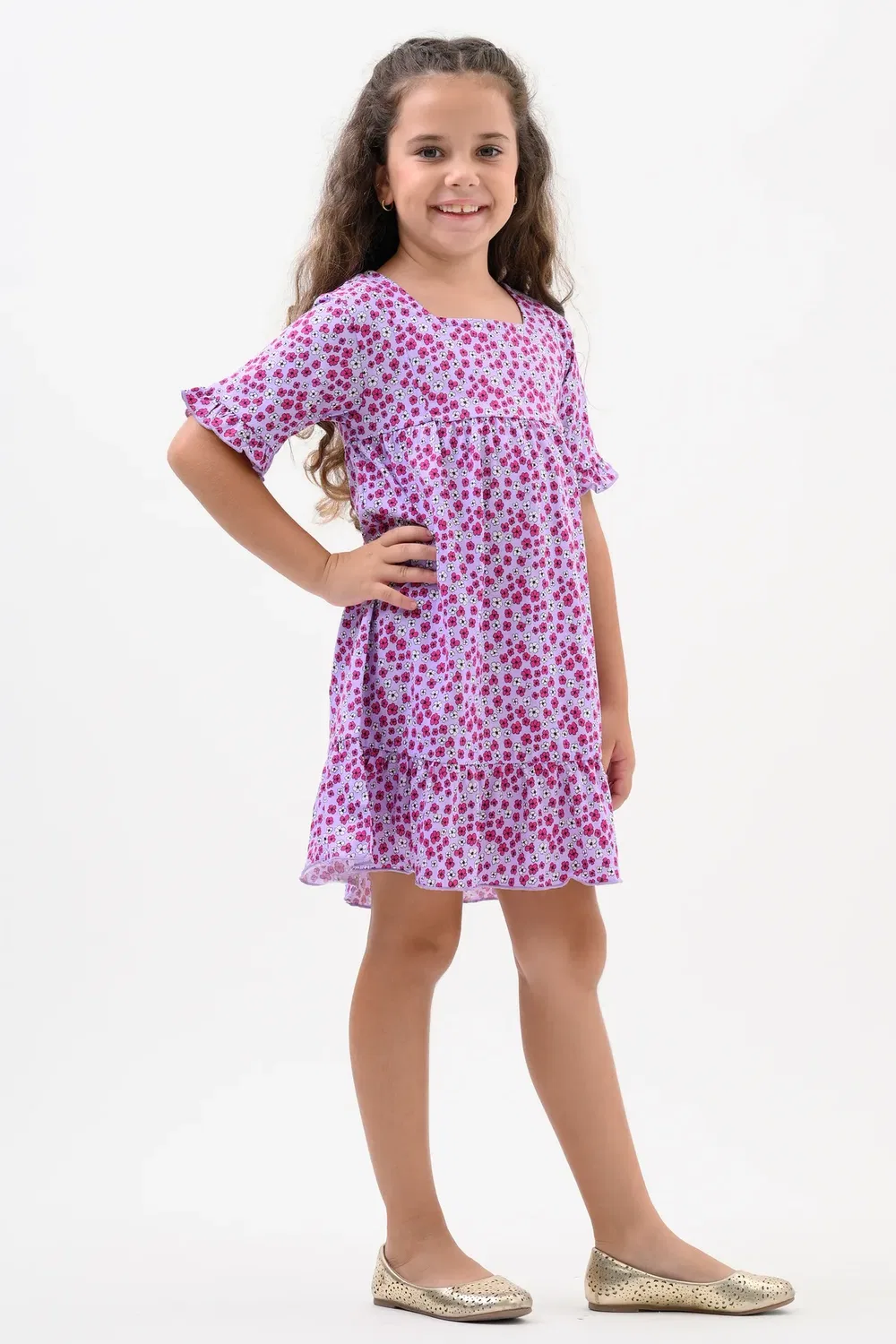 Платье с принтом Ditsy print Enorsia, Purple