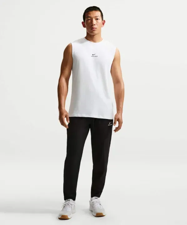 Топ тренировочный без рукавов Nike, белый/черный — фото 4