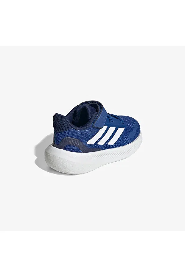 Детские спортивные кроссовки для девочек с принтом Runfalcon 5 el i blue baby sports shoes Adidas, Navy Blue — фото 3