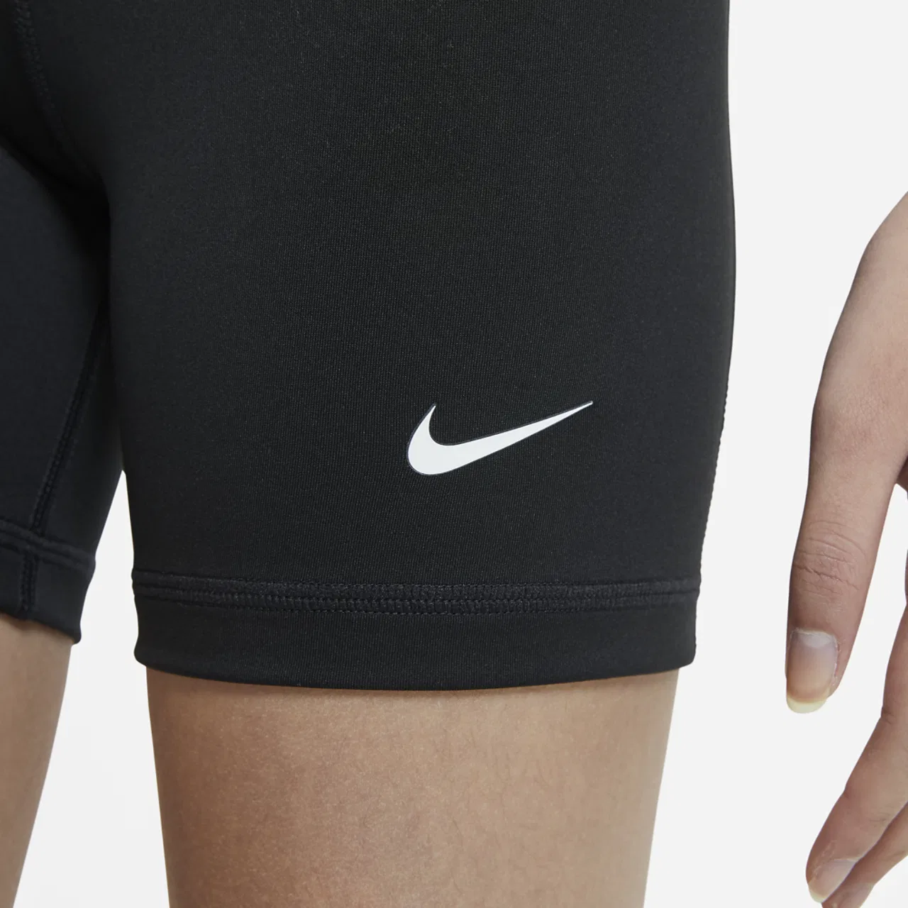 Компрессионные шорты для девочек Nike Pro 3", черный/белый — фото 3