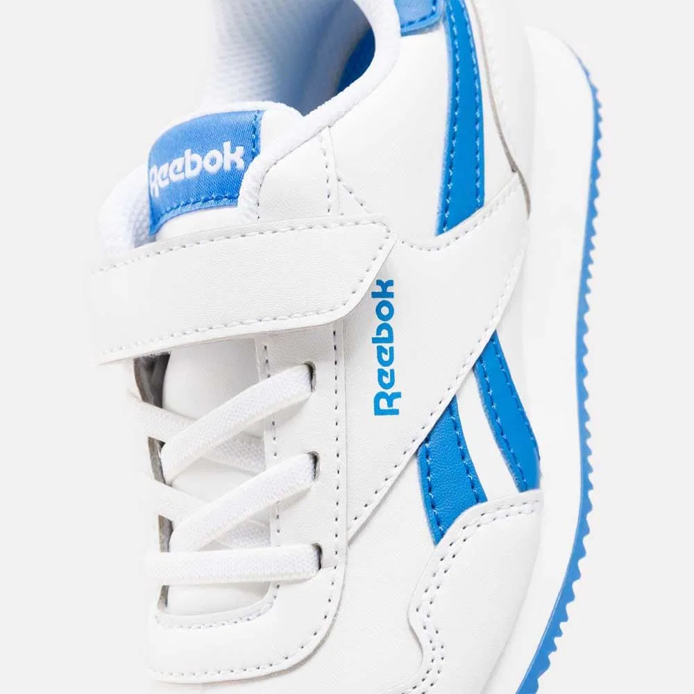 Детские кроссовки для мальчиков с логотипом Reebok Royal CL Jog 3.0 1v Reebok, Ftwwht Kinblu Kinblu — фото 2