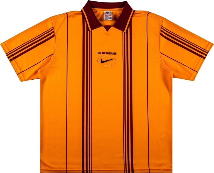 Футболка Supreme x Nike Jewel Stripe Soccer Jersey 'Orange', оранжевый — фото 2
