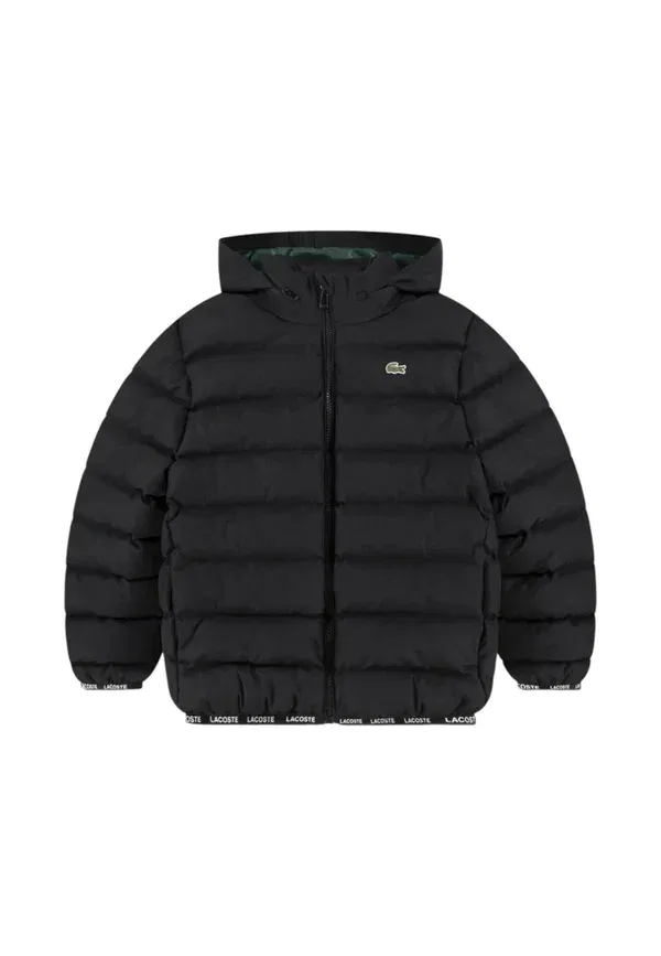 Пуховик Lcn средней плотности, зимняя куртка Lacoste, черный