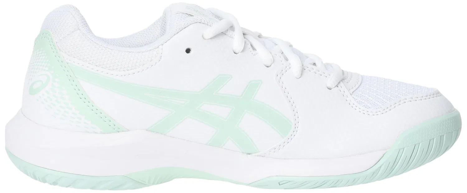 Детские кроссовки для мальчиков с поддержкой Gel Dedicated 8 Gs ASICS, White Pale Blue — фото 2