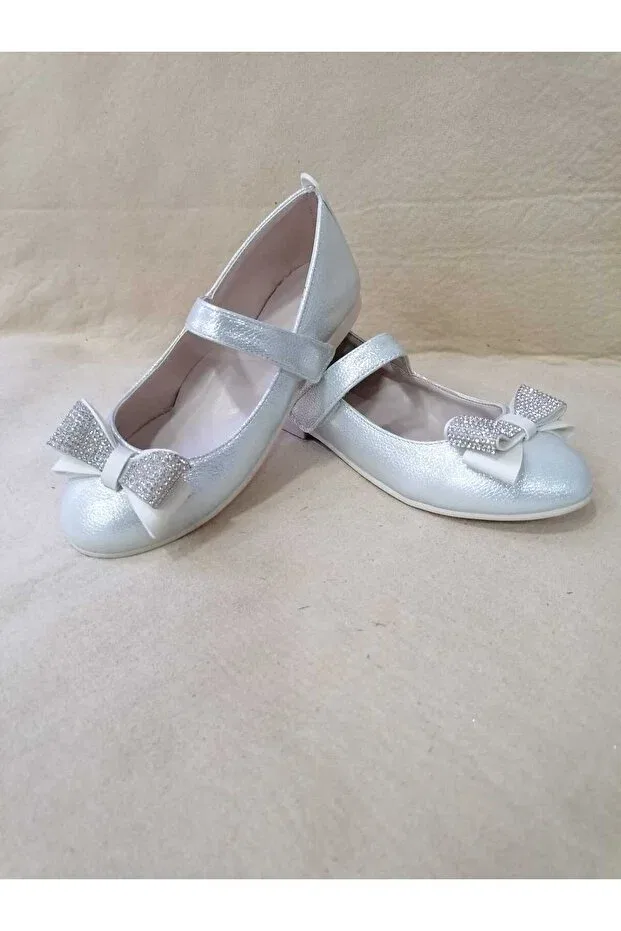 Детские туфли для девочек ортопедические Özgür Kids, Silver — фото 2