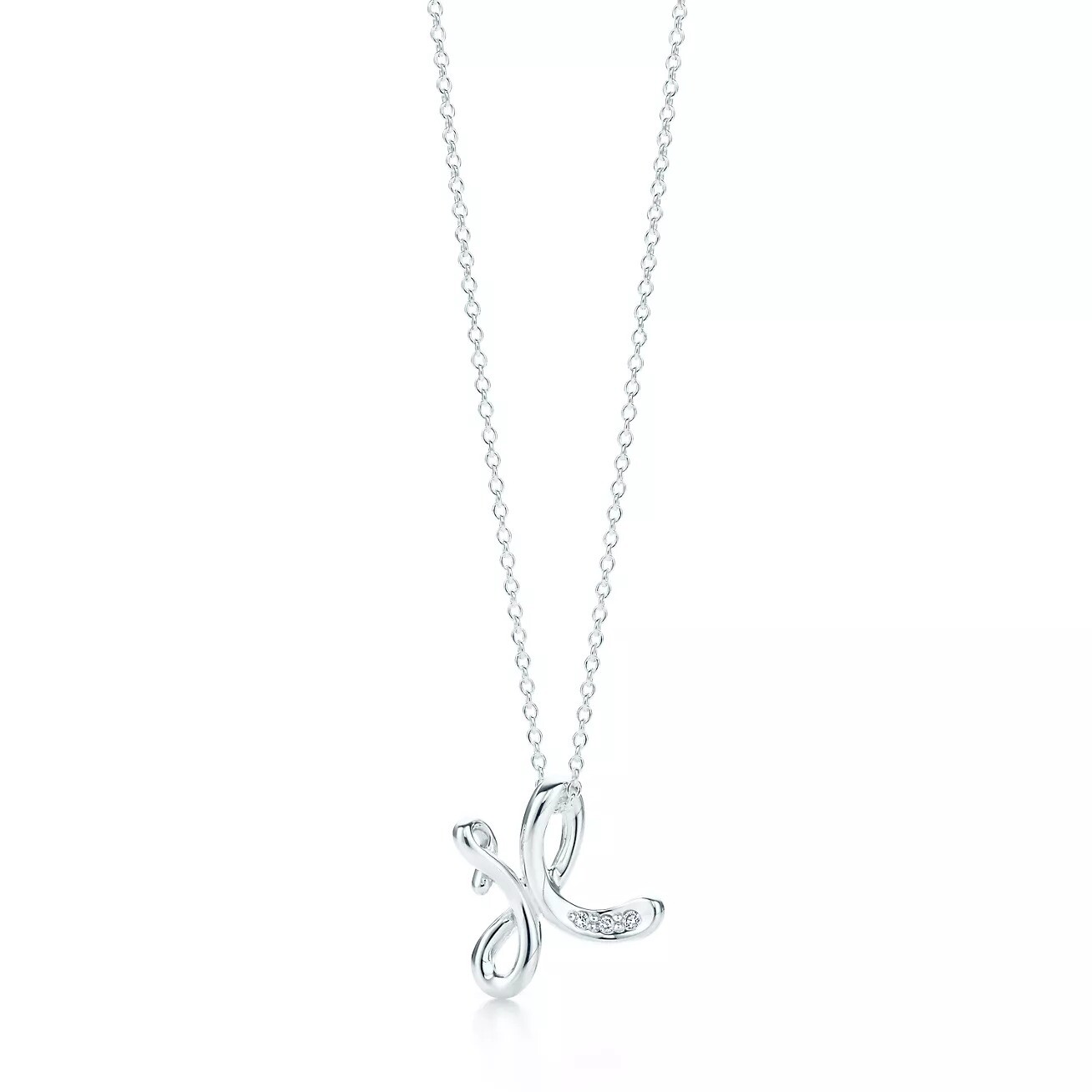 

Колье Tiffany & Co. Alphabet Letter "X", серебро/бриллианты