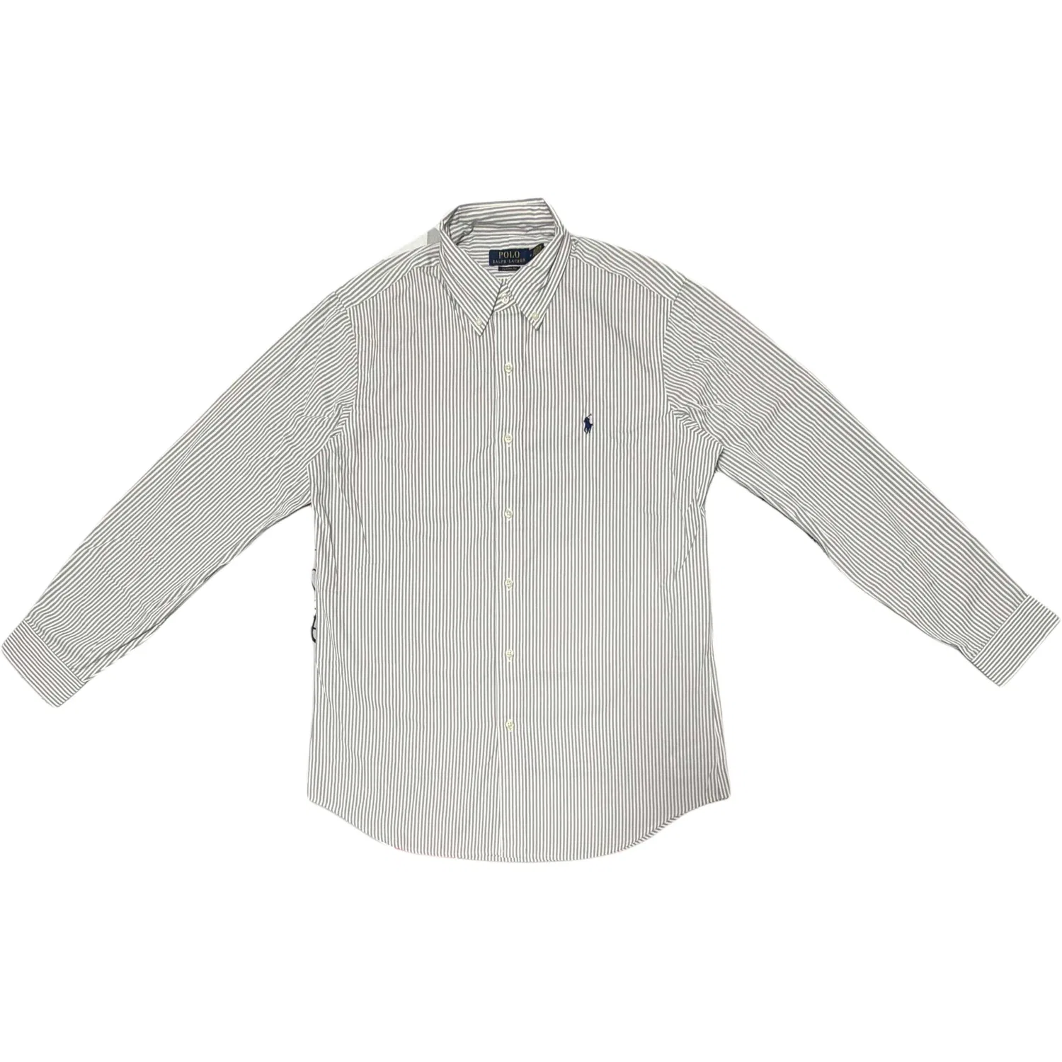 Мужская рубашка с отложным воротником White Gray Polo Ralph Lauren