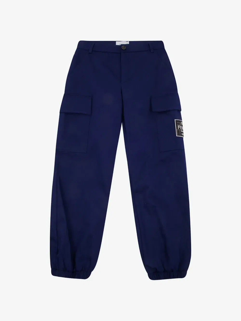 Брюки-карго с логотипом-нашивкой FENDI KIDS, синий