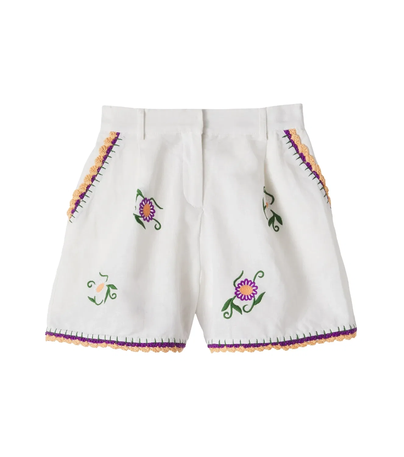 Шорты с вышивкой Stella Mccartney Kids, белый