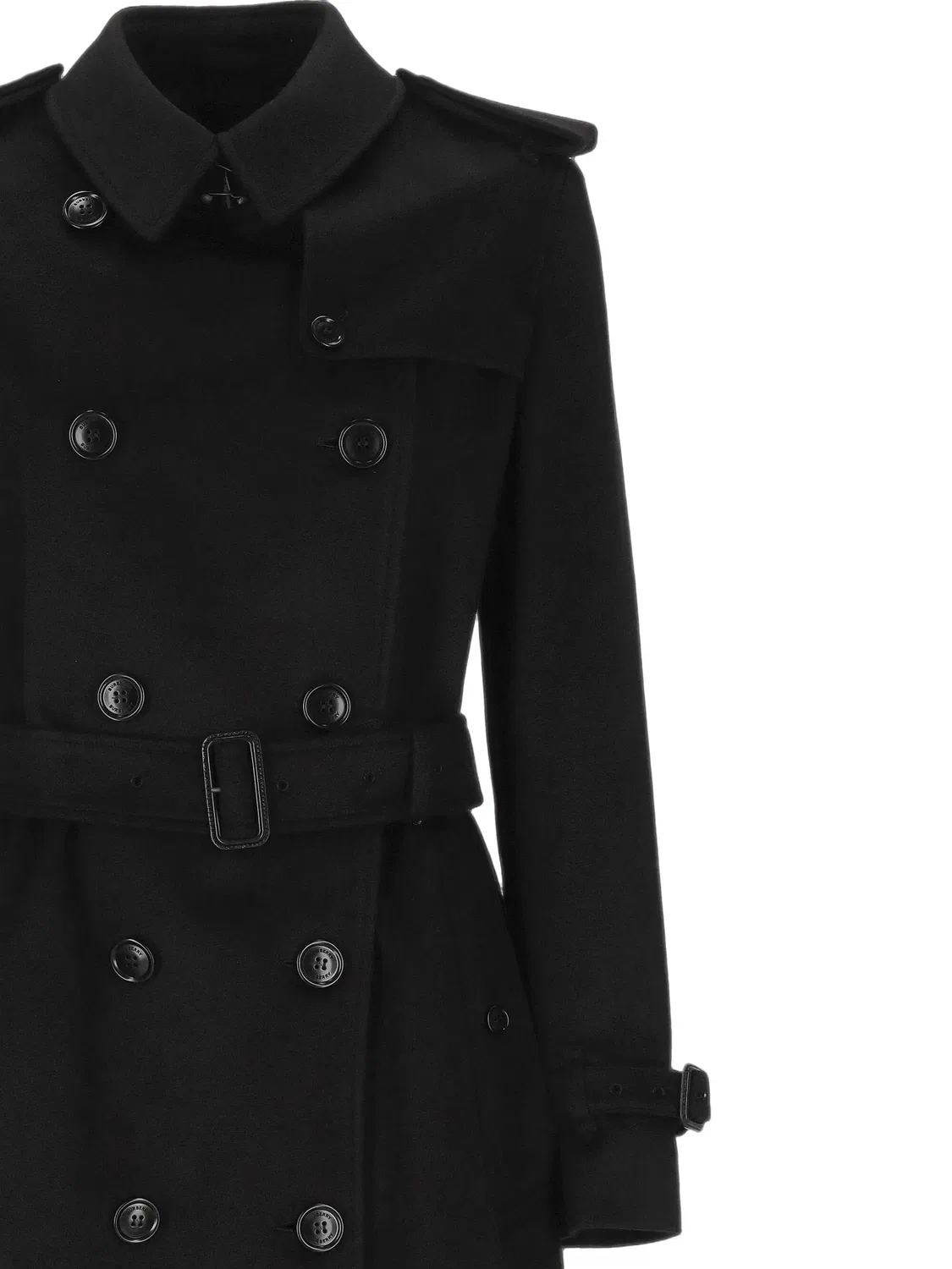 Двубортное кашемировое пальто Burberry, черный — фото 2