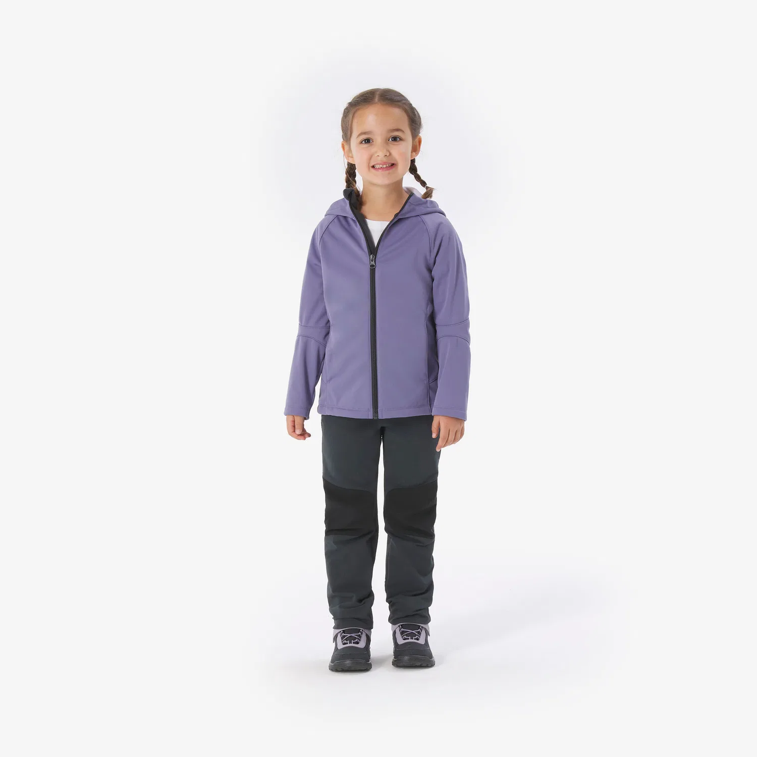 Детская ветрозащитная куртка Softshelljacke Kleinkinder Gr. 92-116 Wandern - MH900 Quechua, Nebellila Malvenfarben — фото 2
