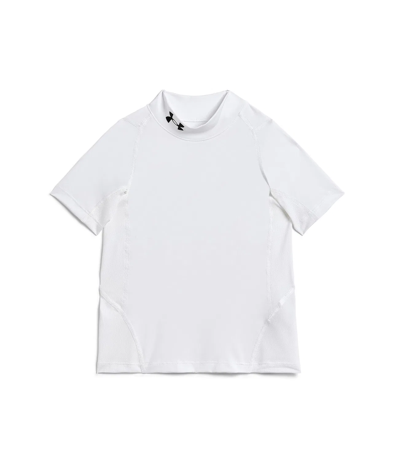 Футболка с высоким воротником и коротким рукавом HeatGear Armour (для детей постарше) Under Armour Kids, White/Black
