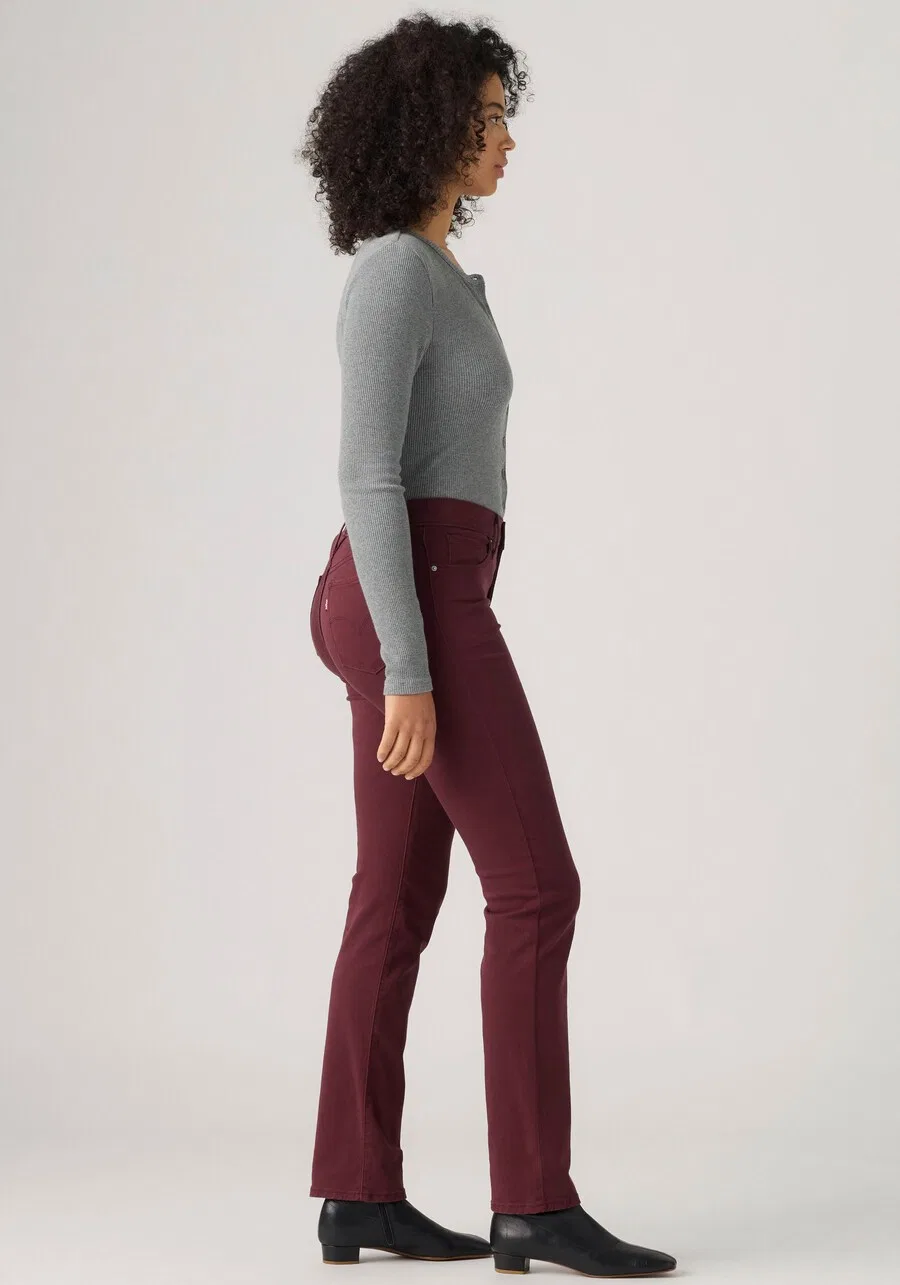 Джинсы LEVI'S Slim fit '314' бордового цвета