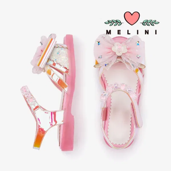 Сандалии с подсветкой для девочек, Melini, розовый — фото 3