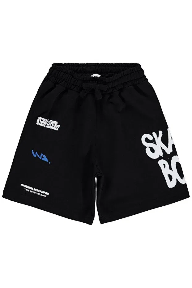 Детские шорты для мальчиков с принтом Skate Boy Printed Capri Civil Boys, Black
