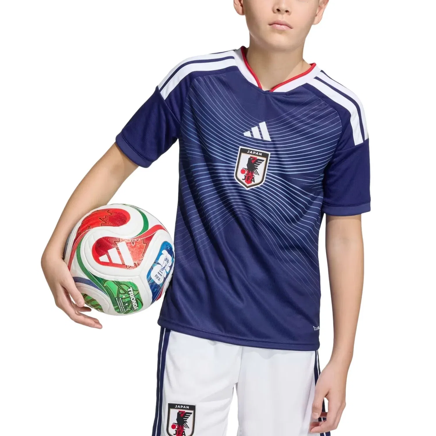 Детская футболка для мальчиков Adidas Japan 26 Home Jersey, синий — фото 3