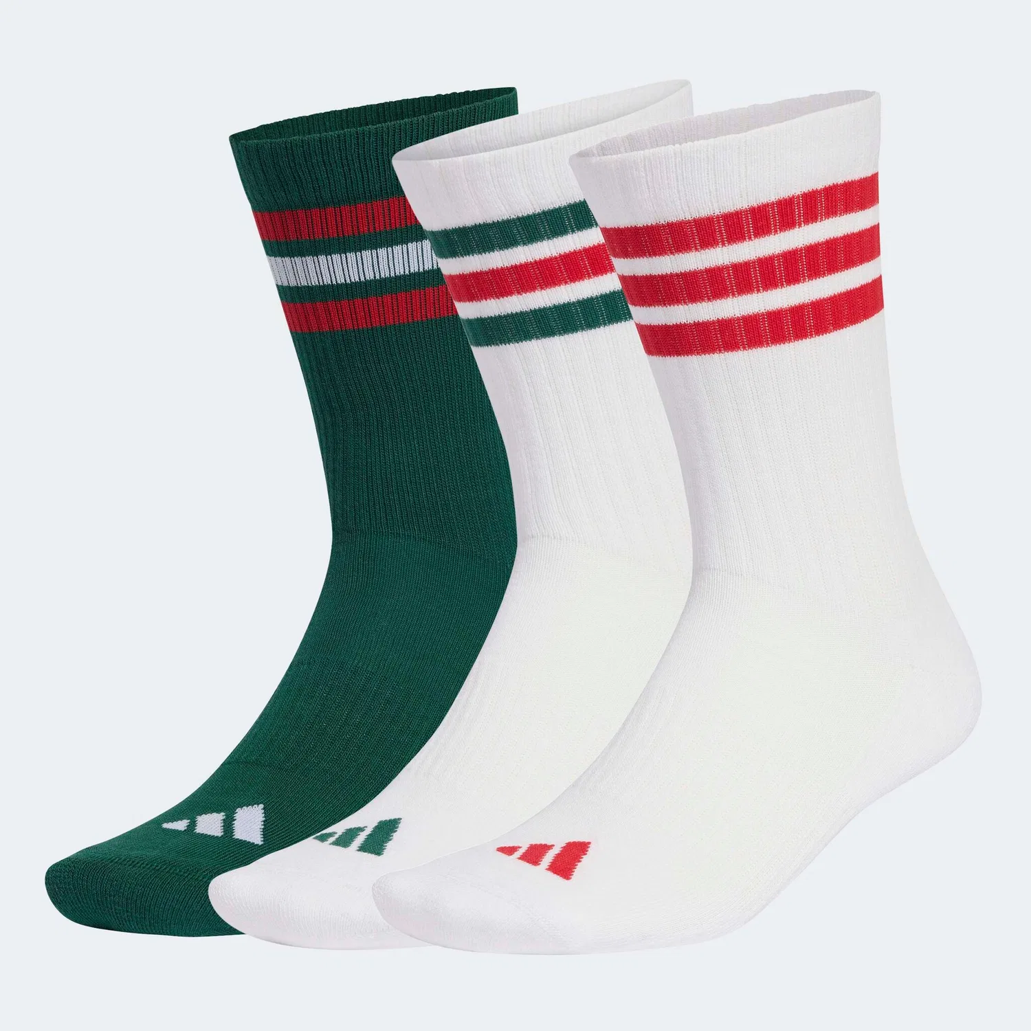 Женские носки для фитнеса с мягкой подкладкой Adidas Performance, Team Dark Green/White/Better Scarlet
