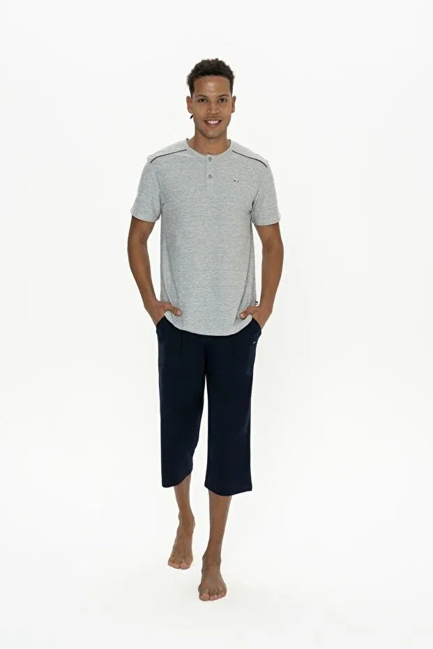 Мужской комплект пижамы с коротким рукавом U.S. Polo Assn., Gray