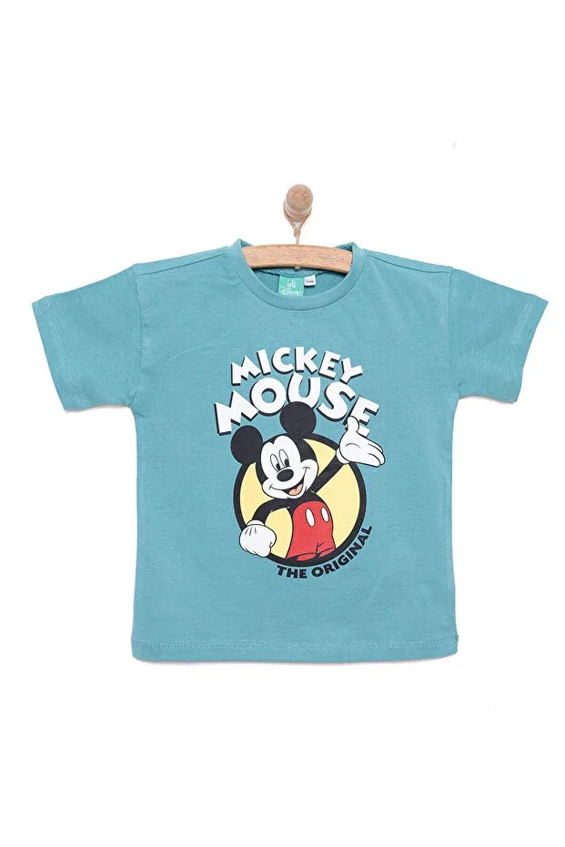 Детская футболка с принтом Mickey Mouse Men's Tshirt Baby Boy Disney, Green