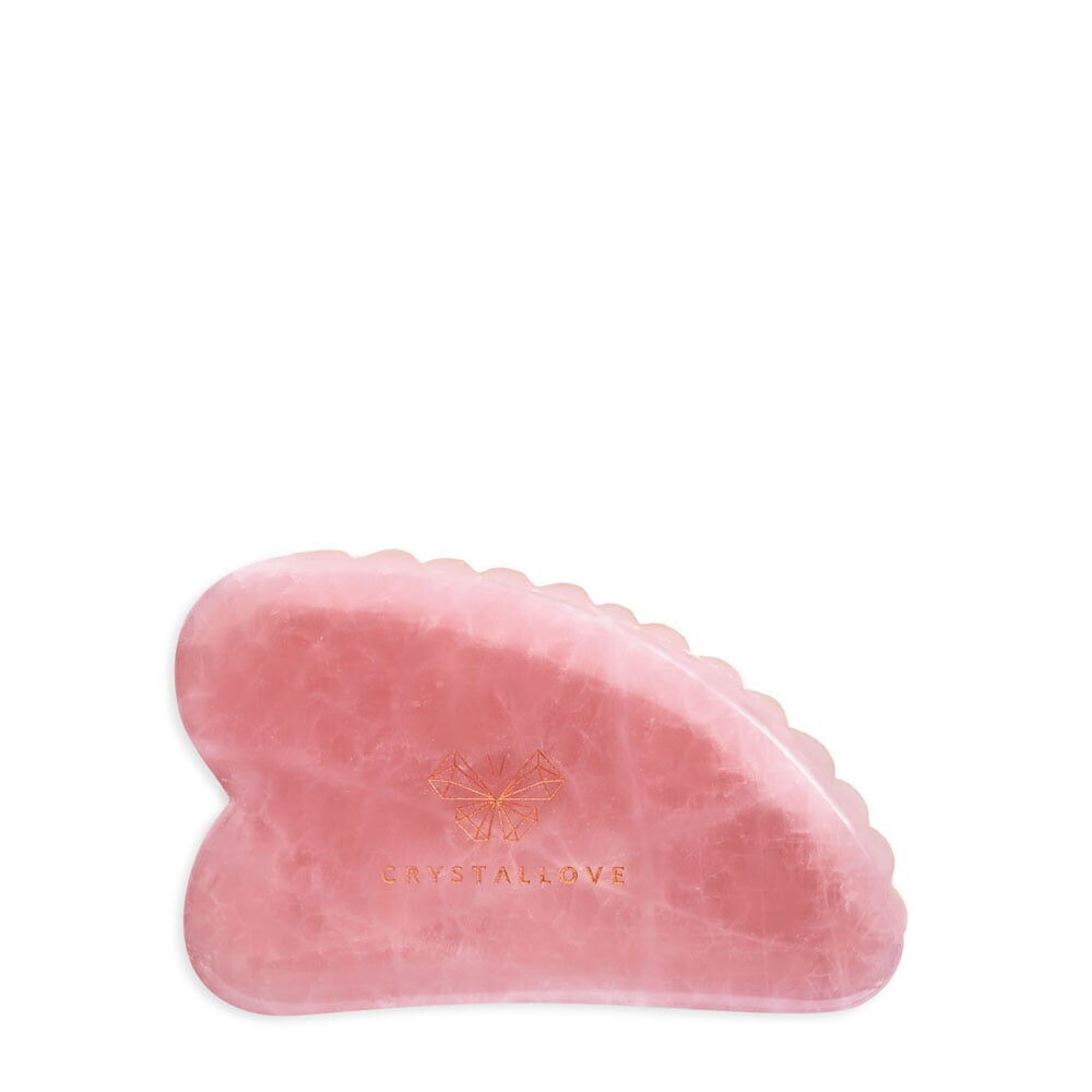 Crystallove Crystal Collection Массажная пластина для лица 3D гуаша из розового кварца, 1 шт. — фото 4