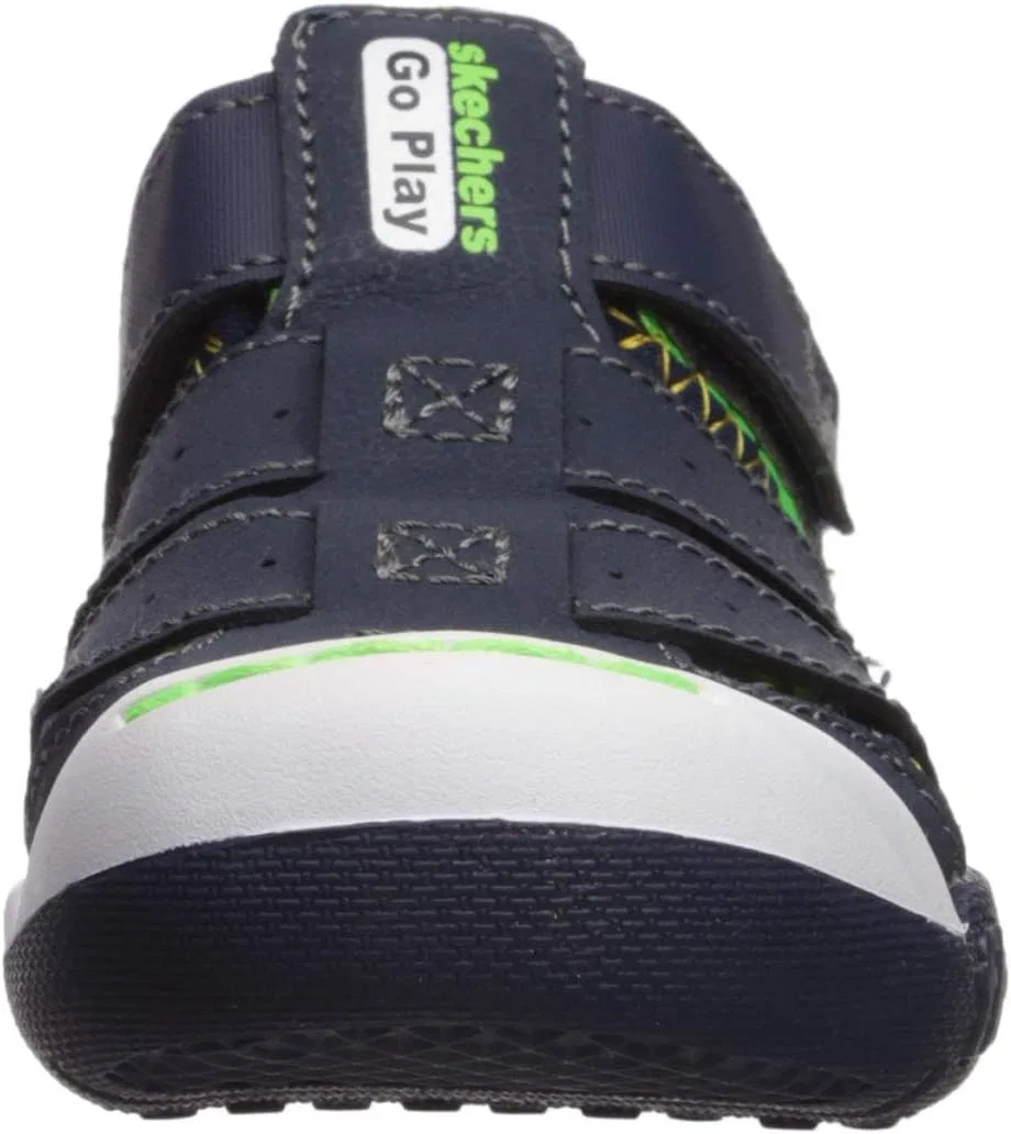 Детские кроссовки для мальчиков Flex Play Solar Steps Skechers, Navy/Lime — фото 2