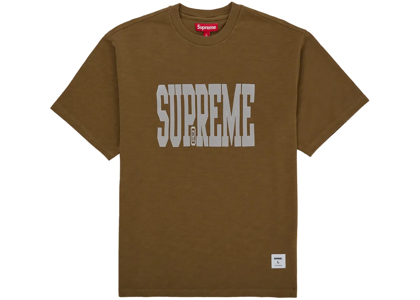 Мужской топ с аппликацией Supreme Stretch Applique S/S, коричневый