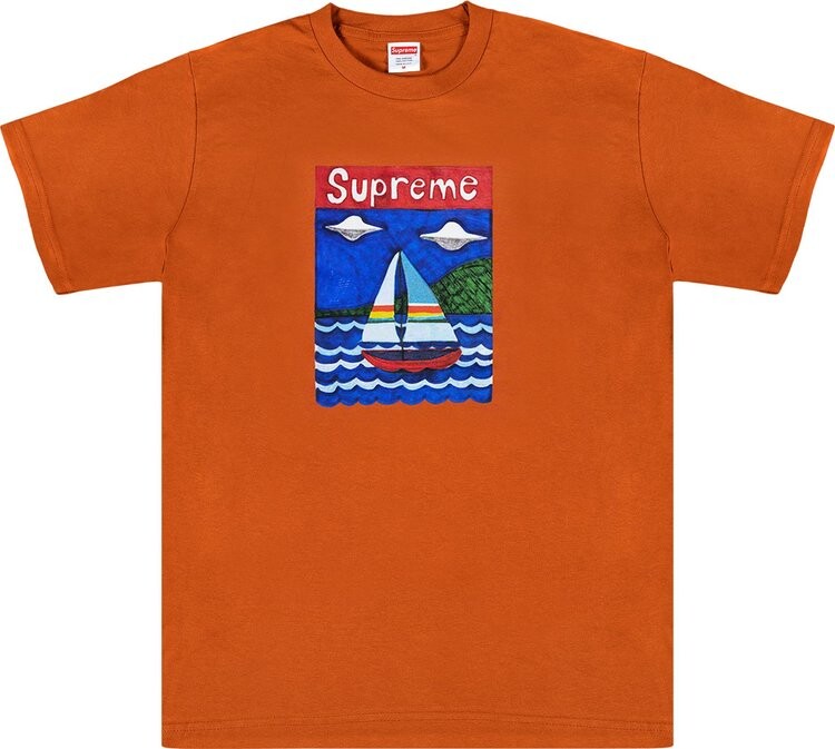 

Футболка Supreme Sailboat Tee 'Rust', медный, Оранжевый, Футболка Supreme Sailboat Tee 'Rust', медный