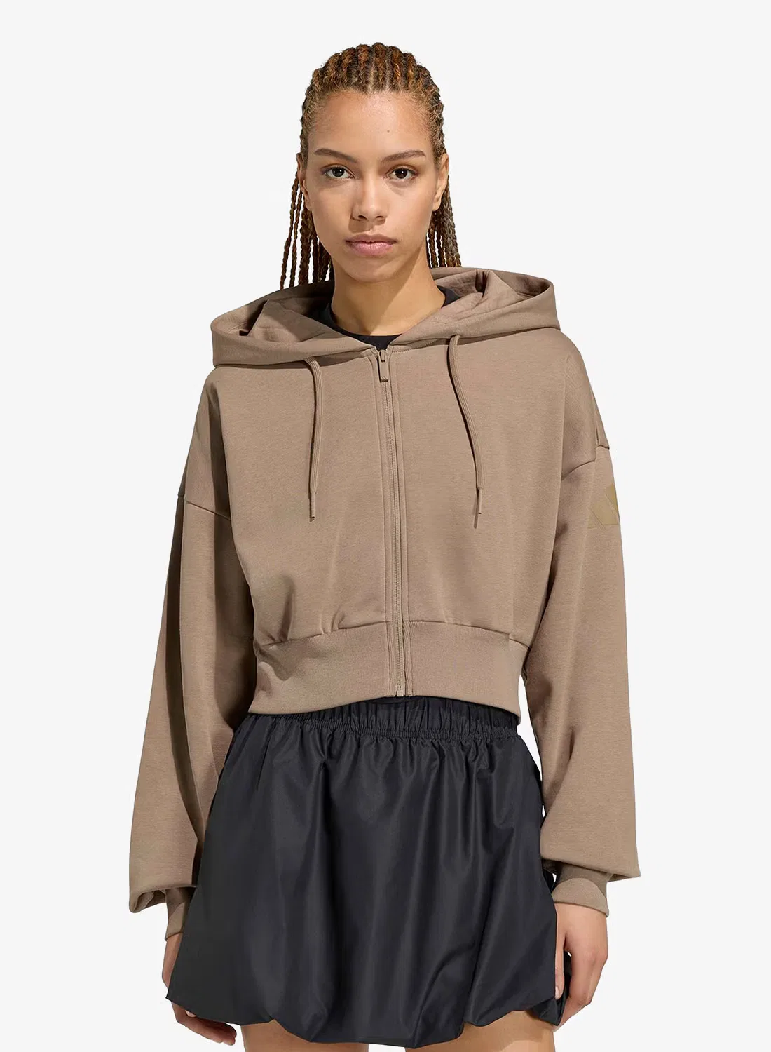 Худи с капюшоном и полной молнией Essentials Contemporary Adidas, хаки