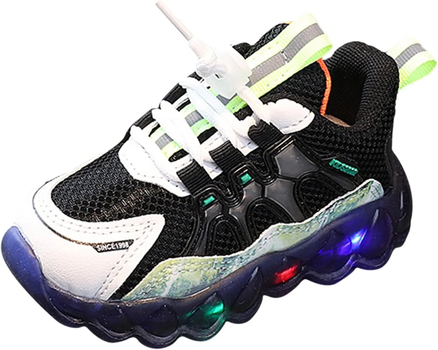 Детские кроссовки для мальчиков и девочек с принтом Tennis Running Shoes, Green