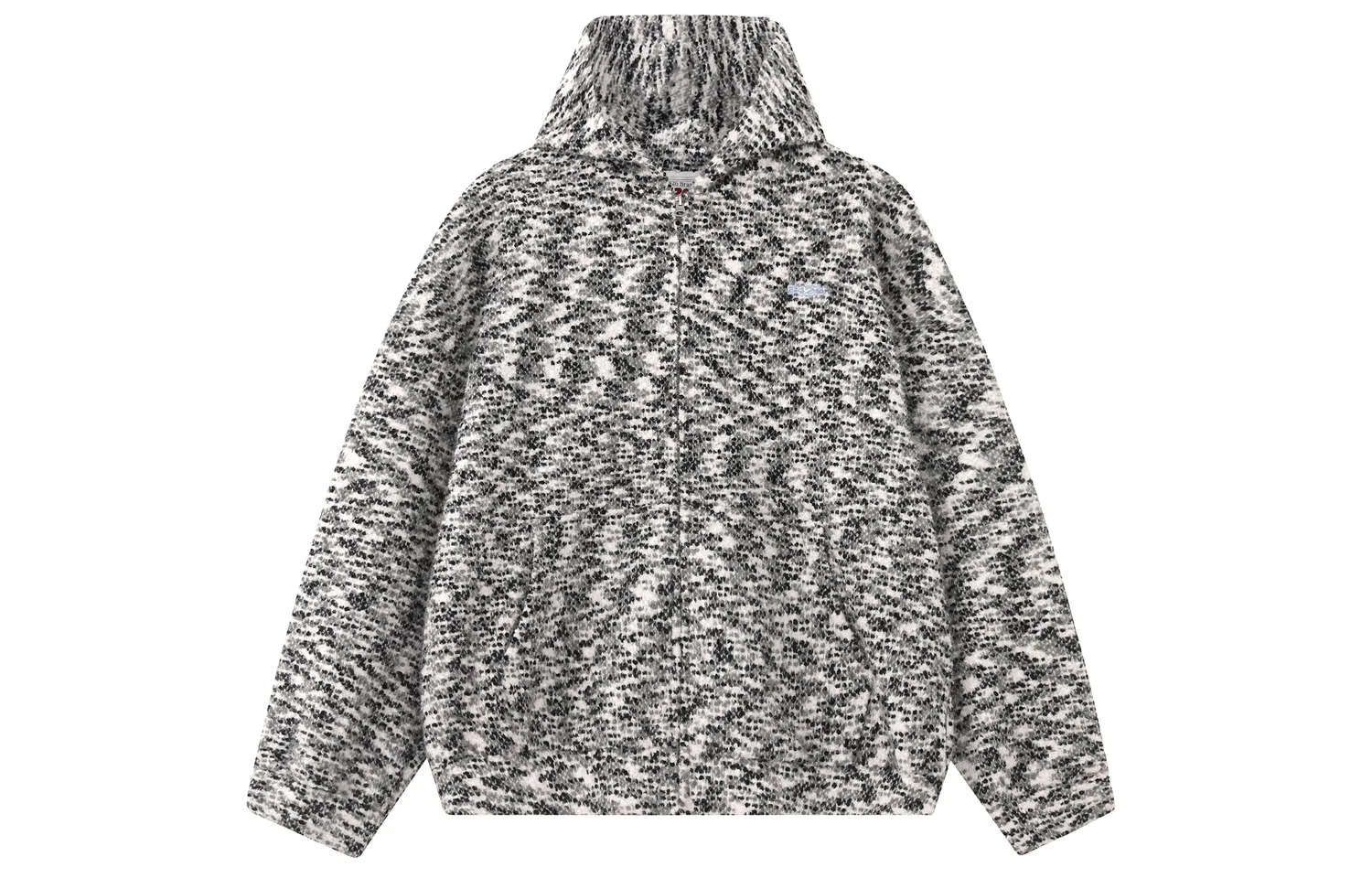 Детская куртка с капюшоном, с принтом в горошек Other, F426, Black And White Dot