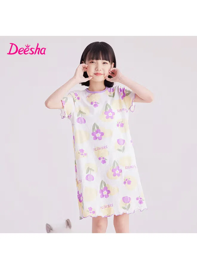 Ночная сорочка с цветочным принтом Deesha, фиолетовый — фото 3
