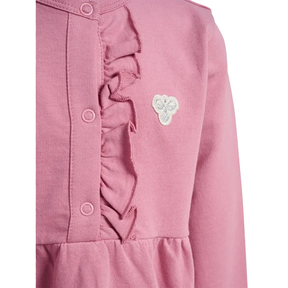 Платье с длинным рукавом Mini Reg Placket Hummel, розовый — фото 4