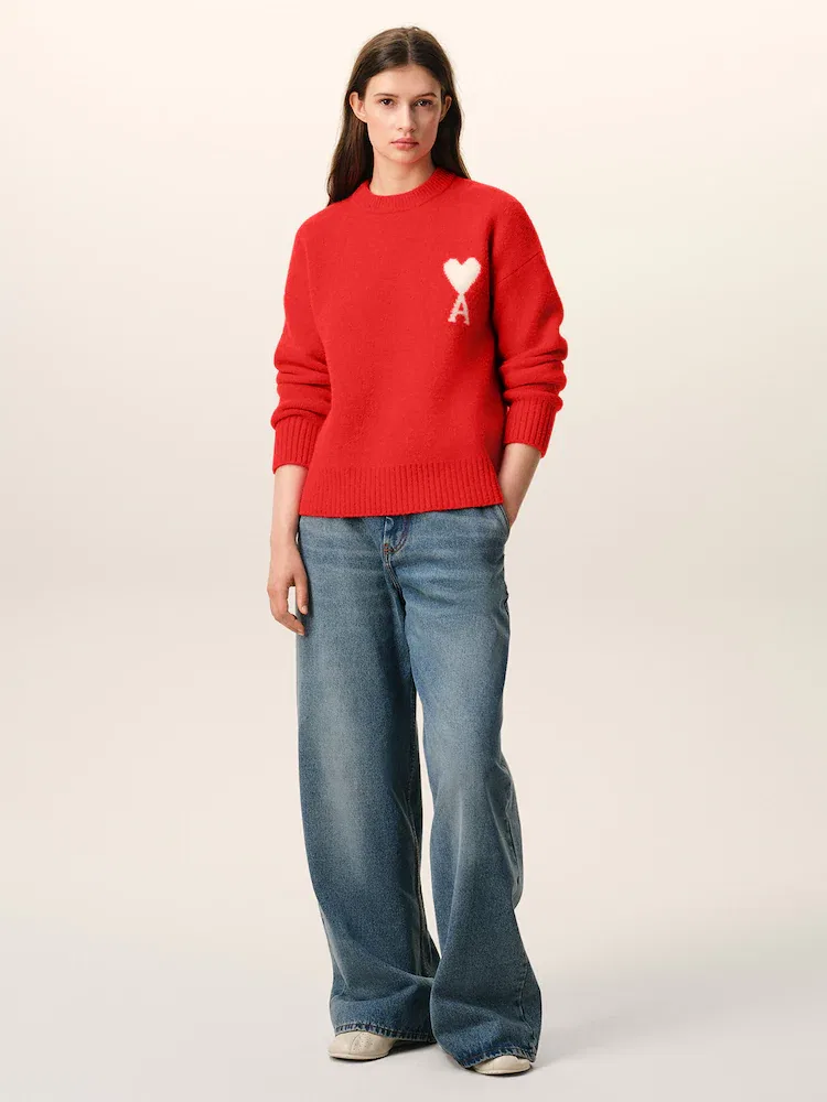 Свитер Crewneck, Adc AMI PARIS, Red