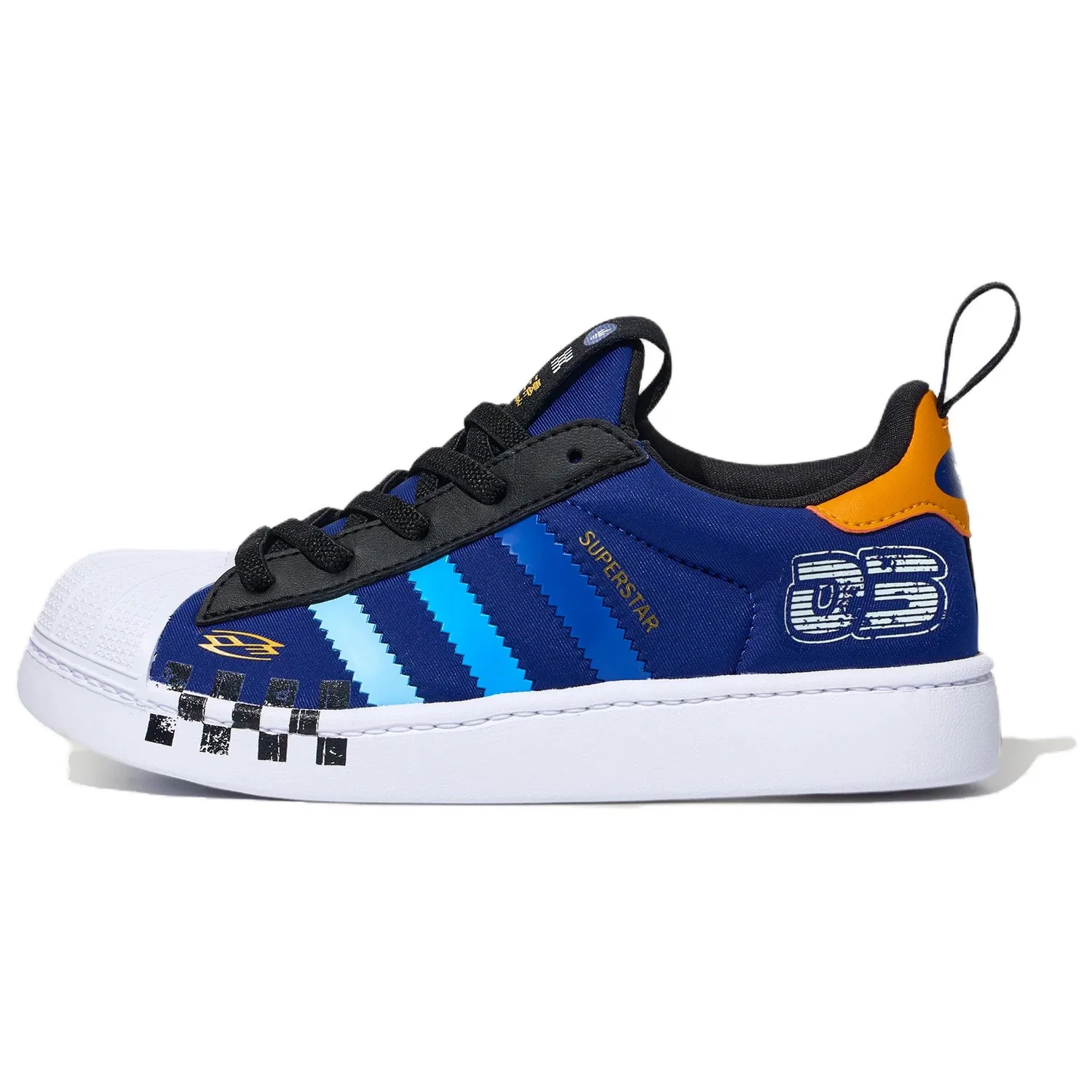 Детские скейтбординг-кроссовки SUPERSTAR Adidas Originals, Dark Blue/White/Black