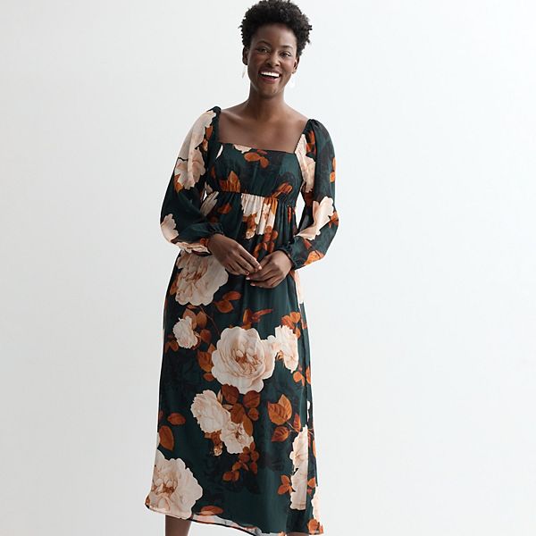 

Женское платье макси с квадратным вырезом и сборкой на спине London Times