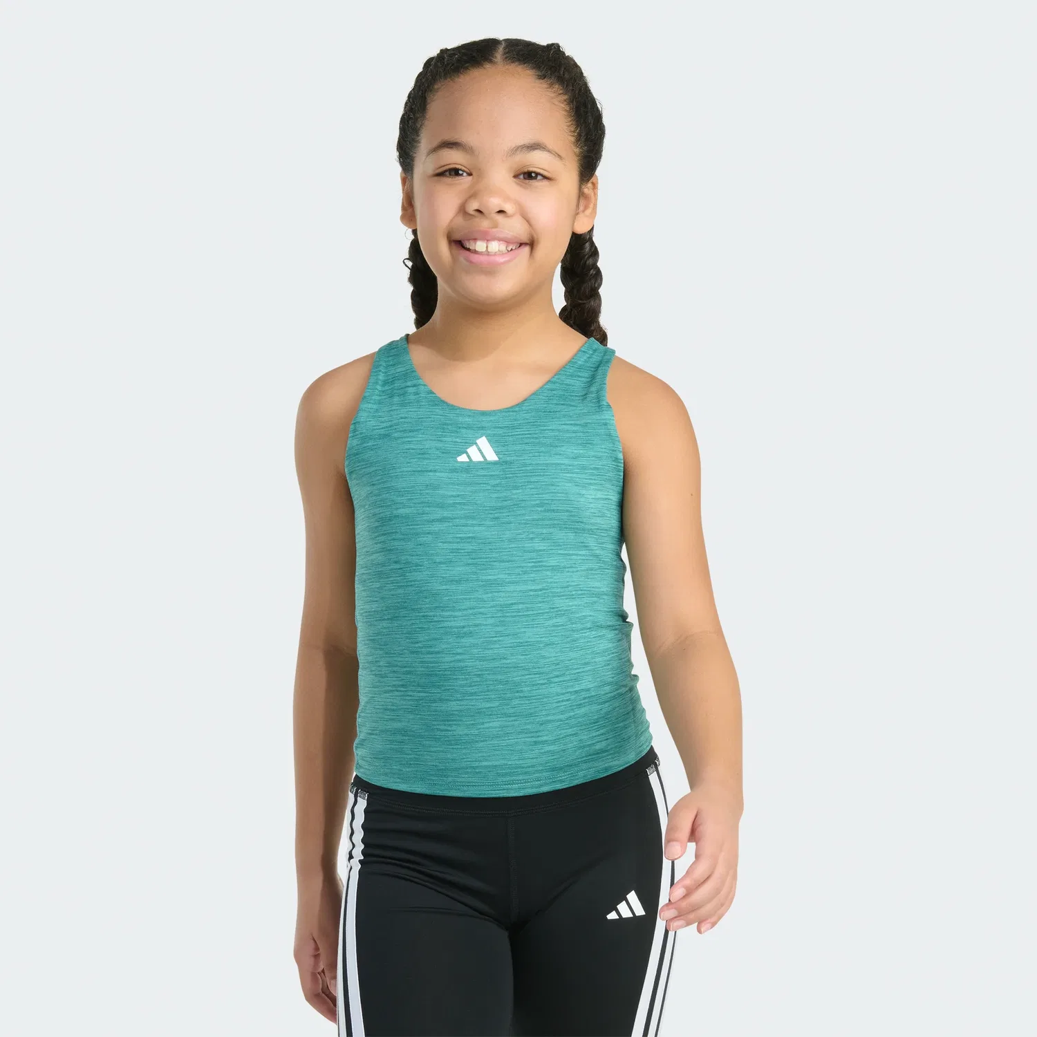 Детская майка для тренировок без рукавов adidas, Traditional Teal