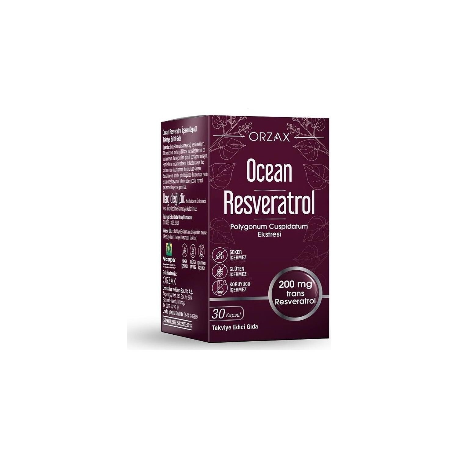 

Добавка Orzax Ocean Resveratrol, 30 капсул