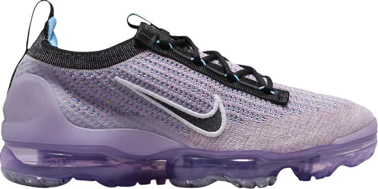 Кроссовки Nike Wmns Air VaporMax 2021 Flyknit 'Lilac Black', фиолетовый — фото 2