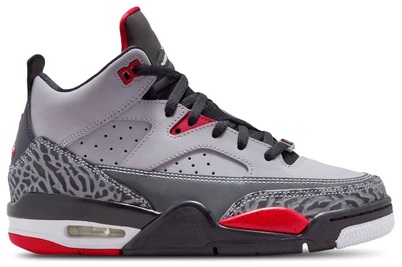 Баскетбольные кроссовки для мальчиков Son of Mars Jordan, цвет Grey/White/Red